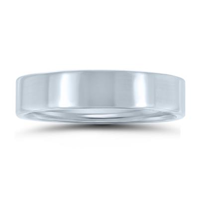 5mm Flat Comfort Fit Wedding Band In 950 Platinum