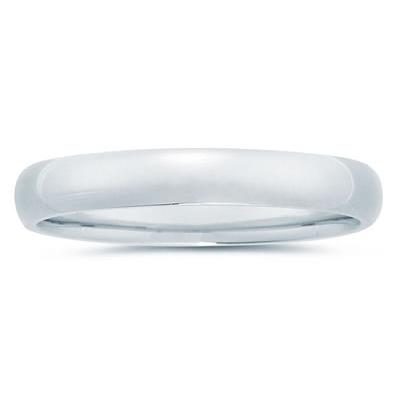 4 mm Plain Domed Comfort-Fit Wedding Band in 14k White Gold