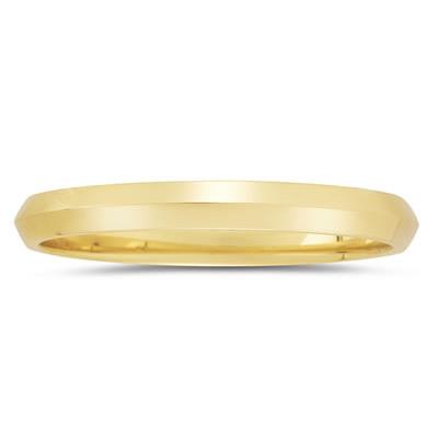 3 mm Knife Edge Comfort-Fit Wedding Band in 14k Yellow Gold