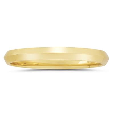 3 mm Knife Edge Comfort-Fit Wedding Band in 14k Yellow Gold