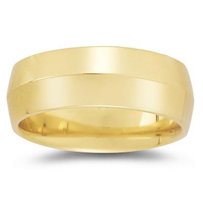 8 mm Knife Edge Comfort-Fit Wedding Band in 18k Yellow Gold