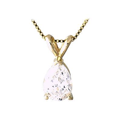 1/3 ct.tw Pear Diamond Solitaire Pendant in 18 kt. Yellow Gold