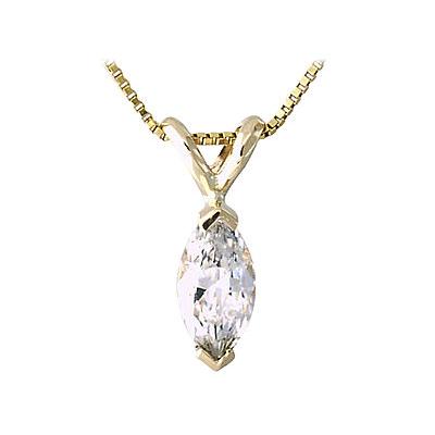3/4 ct.tw Marquise Diamond Solitaire Pendant in 18 kt. Yellow Gold