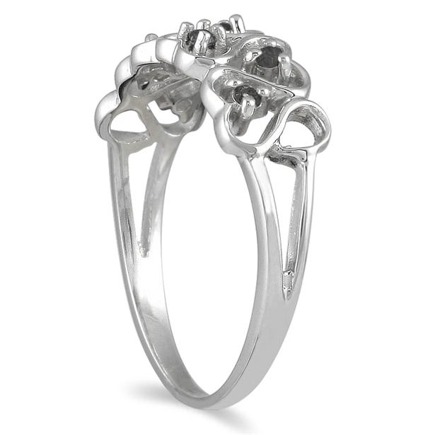 .12CTW Diamond Rope Twist Ring in Sterling Silver RGF12400BK