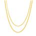14K Solid Yellow Gold Double Layer Light Oval Rolo Chain- 18 Inch