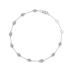 2 Carat TW Bezel Set Lab Grown Diamond Station Bracelet in 14K White Gold