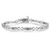 1/5 Carat Natural Blue Diamond I Love You Bracelet in .925 Sterling Silver