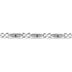 1/5 Carat Natural Blue Diamond I Love You Bracelet in .925 Sterling Silver