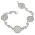1/2 Carat Antique Byzantine Bracelet in .925 Sterling Silver
