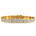 18K Gold Plated 1/4 Carat Diamond Rolex Bracelet in .925 Sterling Silver 