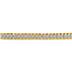 18K Gold Plated 1/4 Carat Diamond Rolex Bracelet in .925 Sterling Silver 