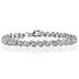 1/4 Carat Diamond S-Link Bracelet in Rhodium Plated Brass
