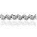 1/4 Carat Diamond S-Link Bracelet in Rhodium Plated Brass