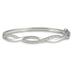 1/4 Carat Diamond Bangle in .925 Sterling Silver