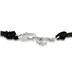 Stainless Steel Leaf Bracelet with Genuine Leather Strap