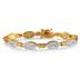 1/5 Carat Diamond Bracelet in 18K Yellow Gold Plated Sterling Silver
