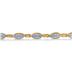 1/5 Carat Diamond Bracelet in 18K Yellow Gold Plated Sterling Silver