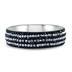 Black Rhinestone and White Crystal Bangle 