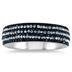 Black Rhinestone and White Crystal Bangle 