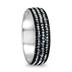 Black Rhinestone and White Crystal Bangle 