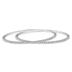 White Crystal Art Deco Large Bangle Bracelets