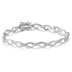 Diamond Infinity Link Bracelet in .925 Sterling Silver