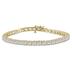 AGS Certified 9 Carat Classic Diamond Tennis Bracelet in 14K Yellow Gold