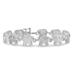 Diamond Accent Elephant Bracelet In White Gold Overlay