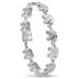 Diamond Accent Elephant Bracelet In White Gold Overlay