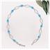 Blue Topaz and Natural Diamond Star Link Bracelet in .925 Sterling Silver