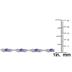 Amethyst and Natural Diamond Sculpted X Link Bracelet in .925 Sterling Silver