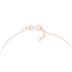 14K Solid Rose Gold Open Heart Bracelet 