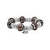 Naldina Wine Burgundy Murano Glass Bead Bracelet with Sterling Silver Roundels
