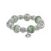 Silvana Silver Bead Bracelet with Emerald Green Murano Glass and Silver Rondelles