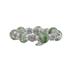 Silvana Silver Bead Bracelet with Emerald Green Murano Glass and Silver Rondelles