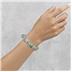 Silvana Silver Bead Bracelet with Emerald Green Murano Glass and Silver Rondelles
