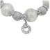 Gisella Snow White Murano Glass and Silver Bead Bracelet with Rondelles