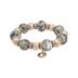 Paolina Sable Black Murano and Rose Bead Bracelet with Sparkling Rondelles