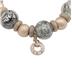 Paolina Sable Black Murano and Rose Bead Bracelet with Sparkling Rondelles