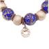 Magda Rose Beads and Deep Lapis Blue Murano Glass Bracelet