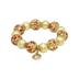 Fiamma Ruby Red Murano Bracelet with Elegant Gold Bead Bracelet