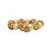 Fiamma Ruby Red Murano Bracelet with Elegant Gold Bead Bracelet