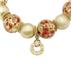 Fiamma Ruby Red Murano Bracelet with Elegant Gold Bead Bracelet