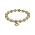 Borsa Gialla Gold Woven Beads and Silver Disco Beads Bracelet