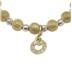 Borsa Gialla Gold Woven Beads and Silver Disco Beads Bracelet
