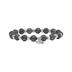 Borsa Nera Black Woven Beads and  Silver Disco Beads Bracelet