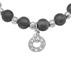 Borsa Nera Black Woven Beads and  Silver Disco Beads Bracelet