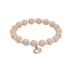 Rose Laser Beads and Silver Satin Beads Elegant Bracelet