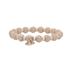 Rose Laser Beads and Silver Satin Beads Elegant Bracelet