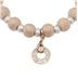 Rose Laser Beads and Silver Satin Beads Elegant Bracelet
